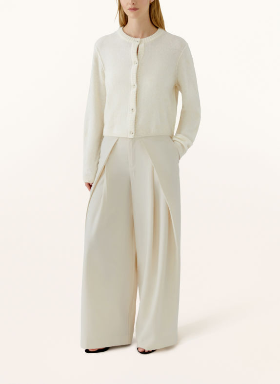 Oui Wide-leg trousers CREAM