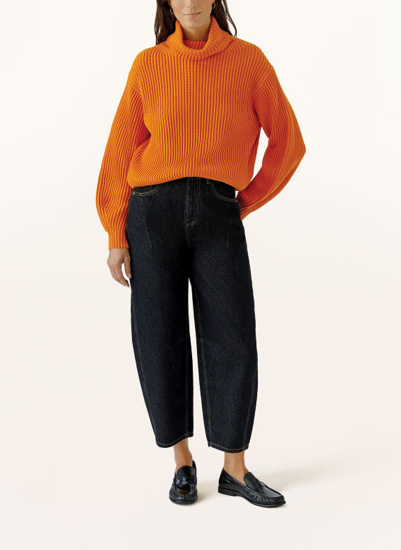 Oui Barrel-leg jeans 9800 darkgrey denim