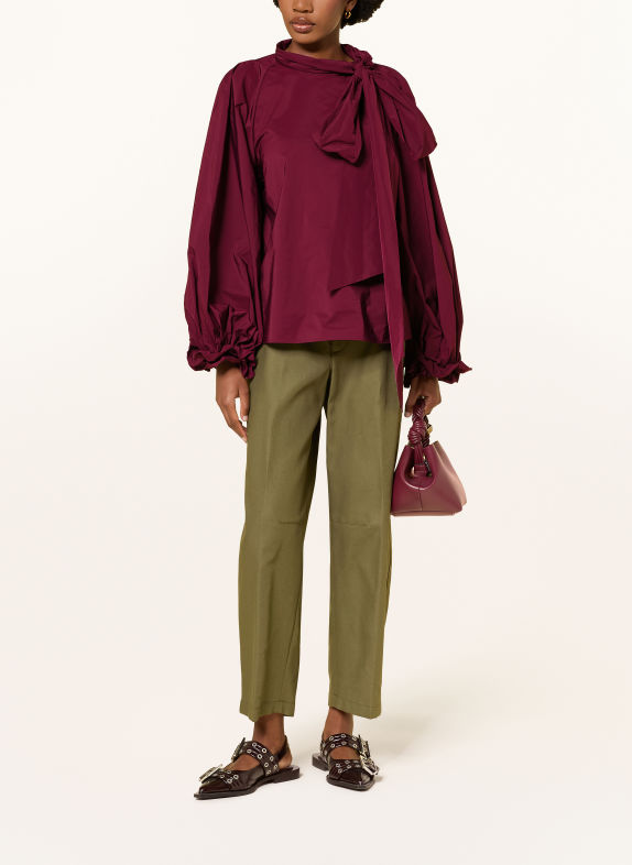 ESSENTIEL ANTWERP Blouse à lavallière KEILY ROUGE FONCÉ