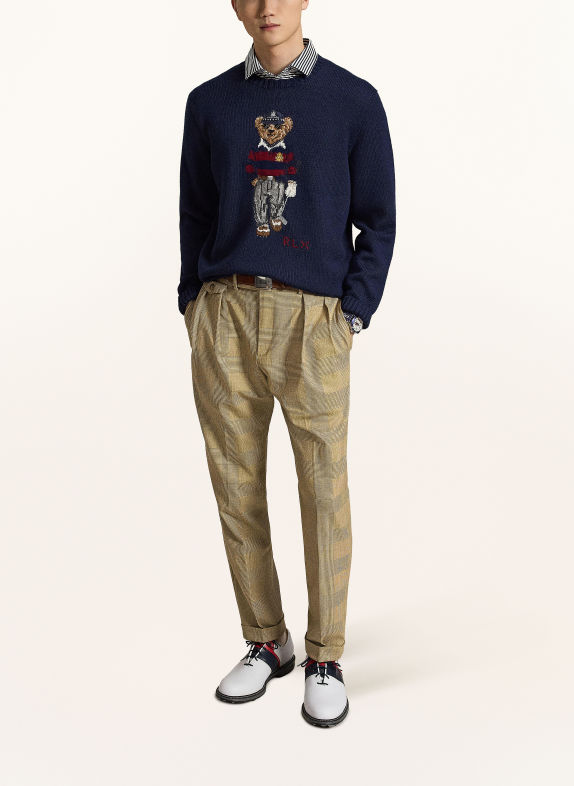 RLX RALPH LAUREN Spodnie golfowe BEŻOWY / CIEMNOBRĄZOWY