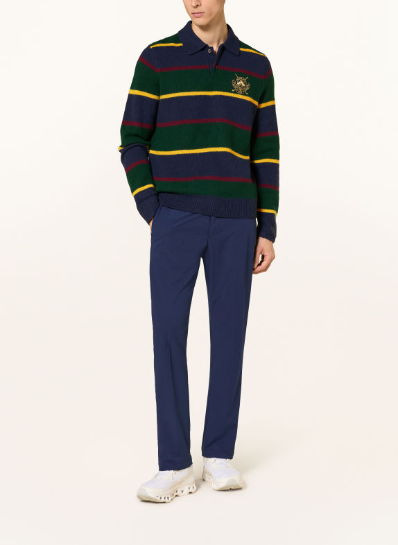 RLX RALPH LAUREN Gebreid poloshirt DONKERBLAUW / GEEL / DONKERGROEN