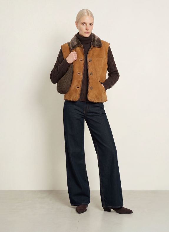 MEINDL Vestă din piele LITTLE NELL CAMEL