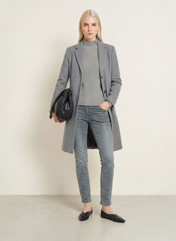 Buena Vista Skinny Jeans MALIBU CROPPED 8970 anthracite denim
