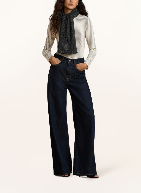 LAUREN RALPH LAUREN Longsleeve met lange mouwen en glitterstof ECRU / ZILVER