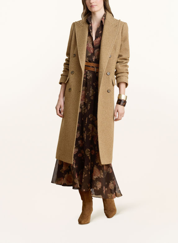 LAUREN RALPH LAUREN Wollen mantel LICHTBRUIN / BEIGE