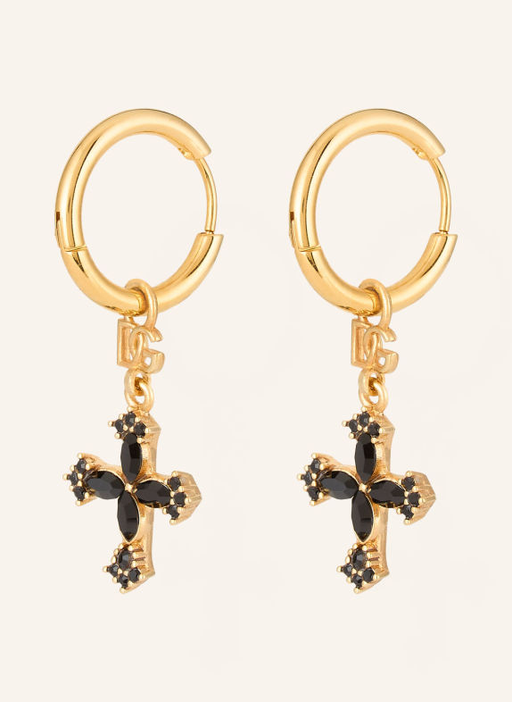 DOLCE & GABBANA Creolen GOLD / SCHWARZ