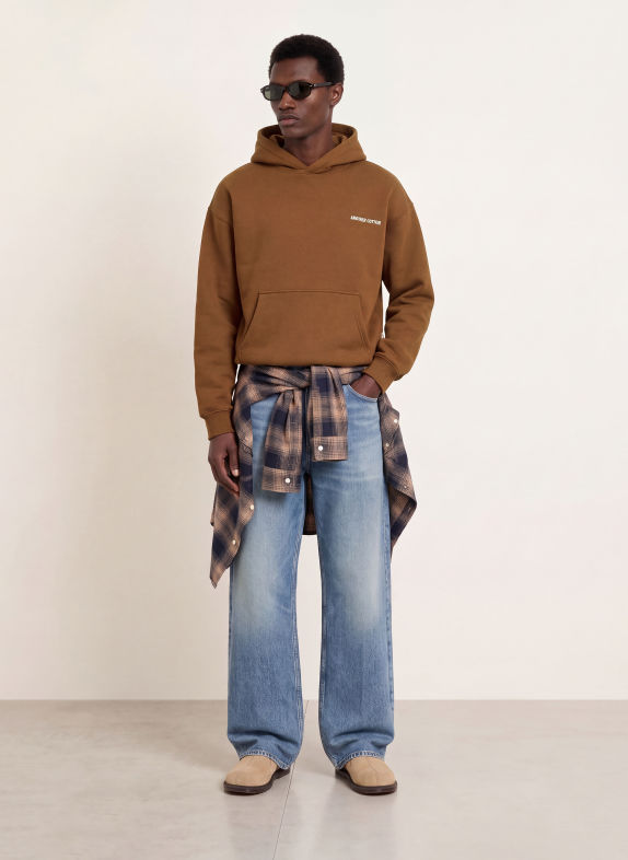 another COTTON LAB Hoodie BRAUN