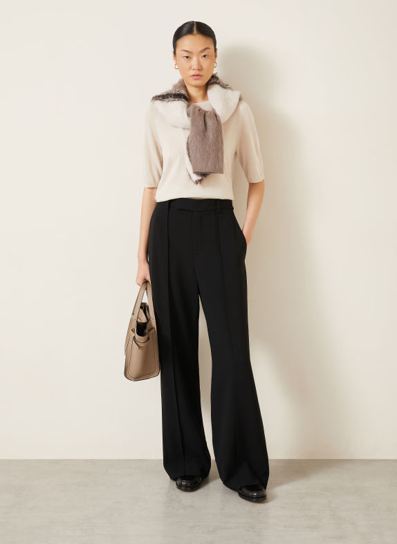 IRIS von ARNIM Cashmere knit shirt ECRU