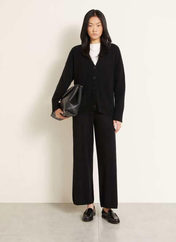 IRIS von ARNIM ROSALIND Cardigan with Cashmere BLACK