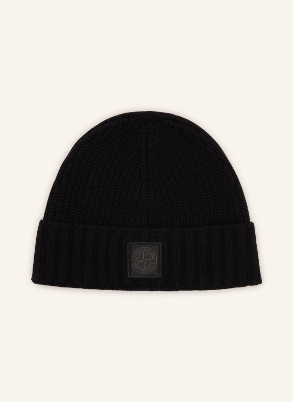 STONE ISLAND Cashmere-Mütze GHOST SCHWARZ