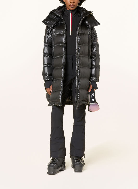 MONCLER GRENOBLE Daunenmantel ROCHELAIRS mit abnehmbarer Kapuze SCHWARZ