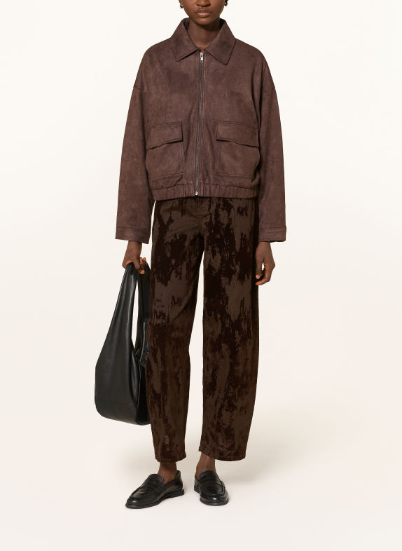 OPUS PANTS Barrel Jeans MARI COSMO mit Samt 20040 affogato
