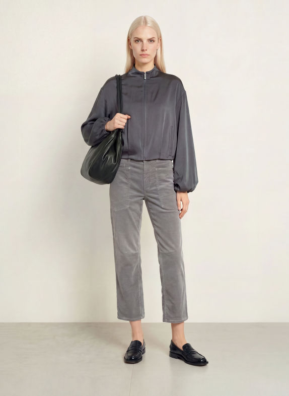 OPUS PANTS Cordbroek MELLY BREEZE GRIJS