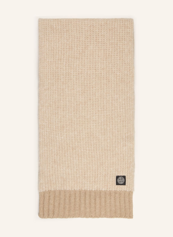 STONE ISLAND Halstørklæde med alpaka CREME / BEIGE