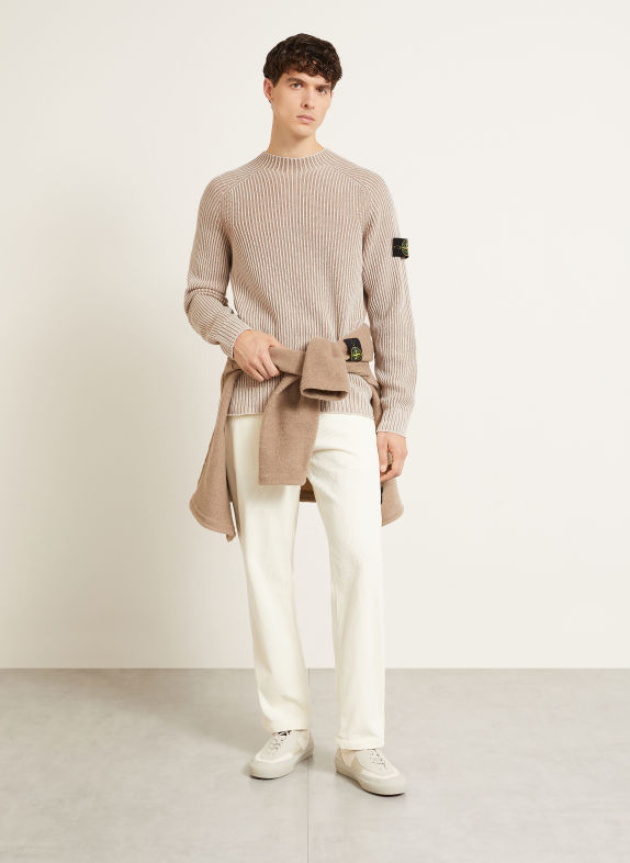 STONE ISLAND Pullover mit Cashmere BEIGE
