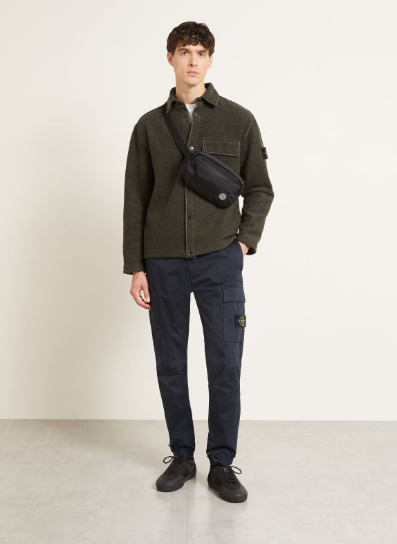 STONE ISLAND Svrchní košile z bouclé ŠEDÁ