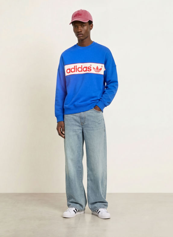 adidas Originals Sweatshirt BLOCK BLAU / ROT / WEISS