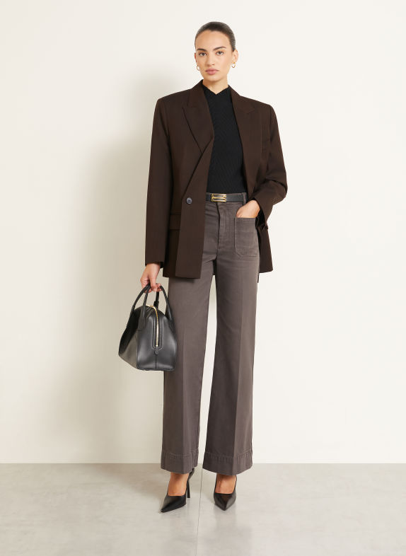 VICTORIA BECKHAM Longblazer DUNKELBRAUN
