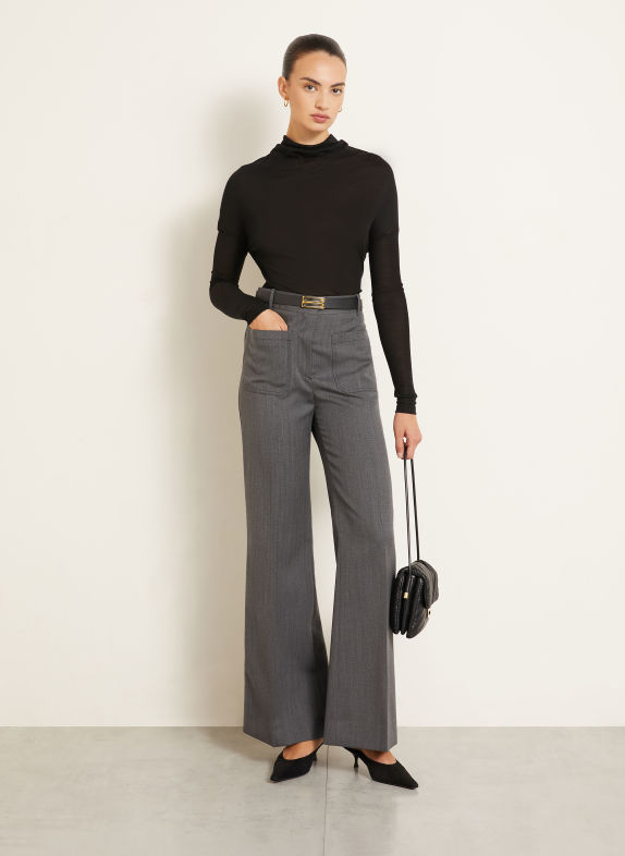 VICTORIA BECKHAM Longsleeve SCHWARZ