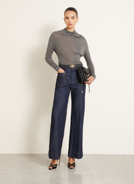 VICTORIA BECKHAM Longsleeve GRAU