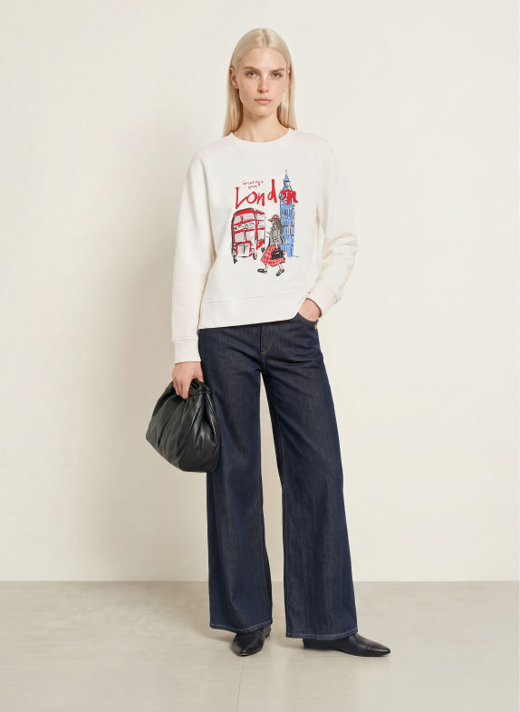 MILANO ITALY Sweatshirt CRÈME / ROUGE / BLEU CLAIR