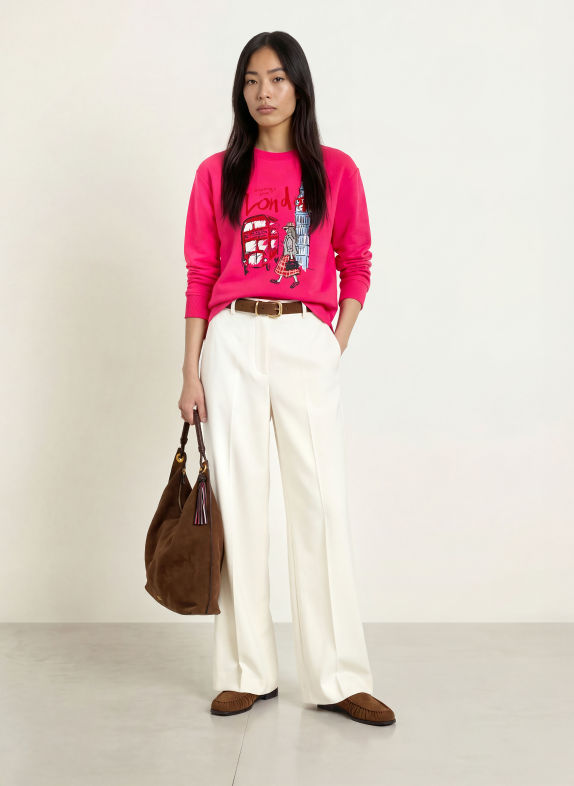 MILANO ITALY Sweatshirt ROSE FUCHSIA / ROUGE / BLEU CLAIR