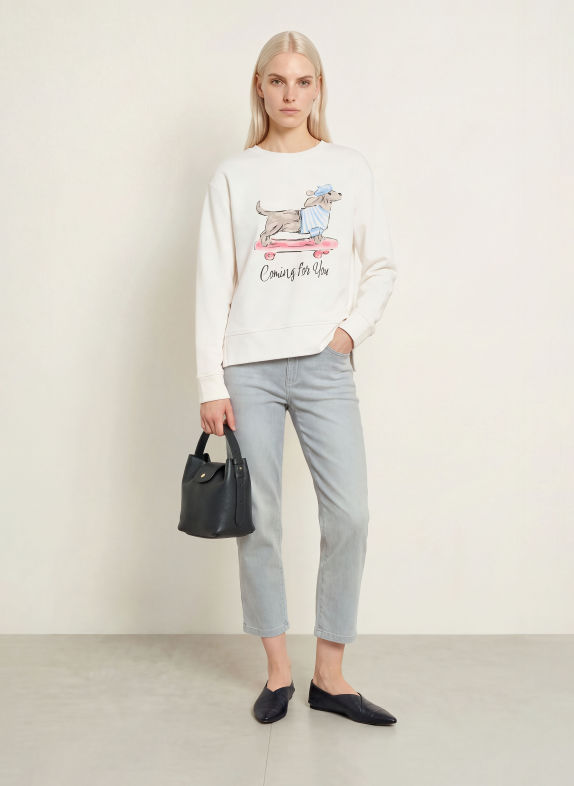 MILANO ITALY Sweatshirt CRÈME / ROSE / BLEU CLAIR