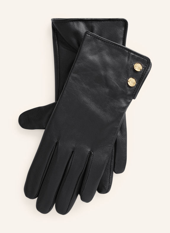 LAUREN RALPH LAUREN Lederhandschuhe SCHWARZ