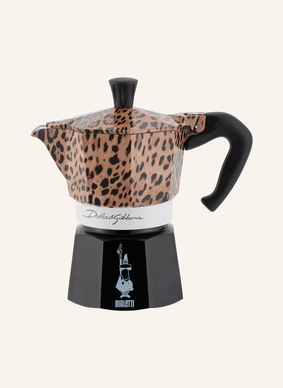 DOLCE & GABBANA CASA Espressokocher MEDIUM SCHWARZ / CAMEL / WEISS