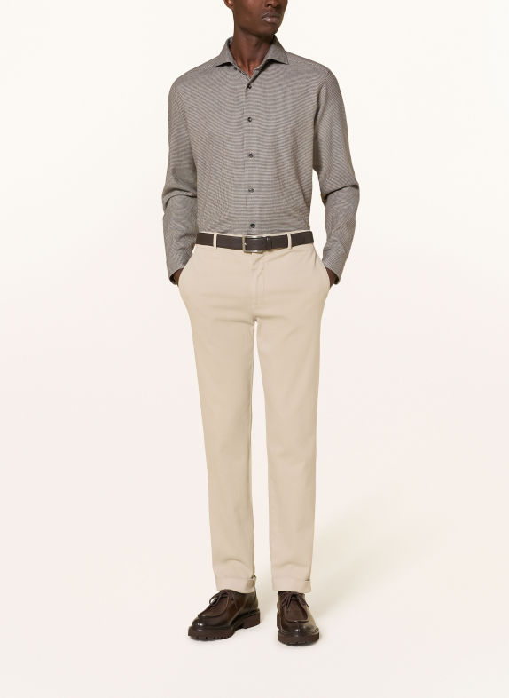 ETON Flanellen overhemd Comfort Fit GRIJS / LICHTGRIJS