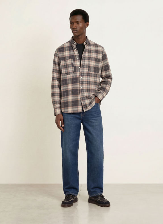 ARMEDANGELS Koszula o kroju slim fit JASNOBRĄZOWY / BRĄZOWY / CZIEMNOSZARY