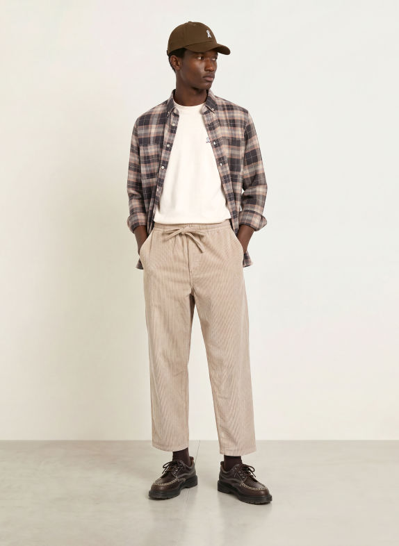 ARMEDANGELS Jogger-Style Cord Pants, Tapered Fit BEIGE