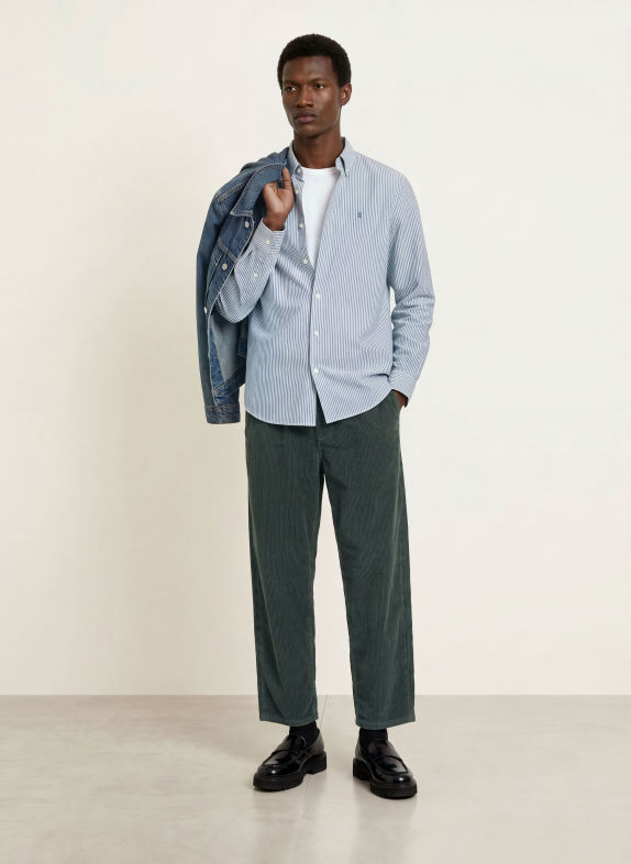 ARMEDANGELS Jogger-Style Cord Pants, Tapered Fit DARK GREEN
