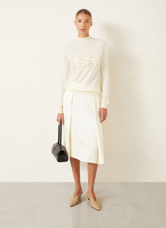 JIL SANDER Pullover mit Cashmere ECRU