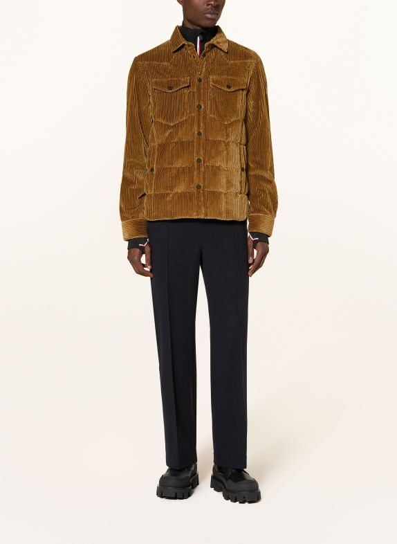 MONCLER GRENOBLE Daunenjacke GELT aus Cord BRAUN