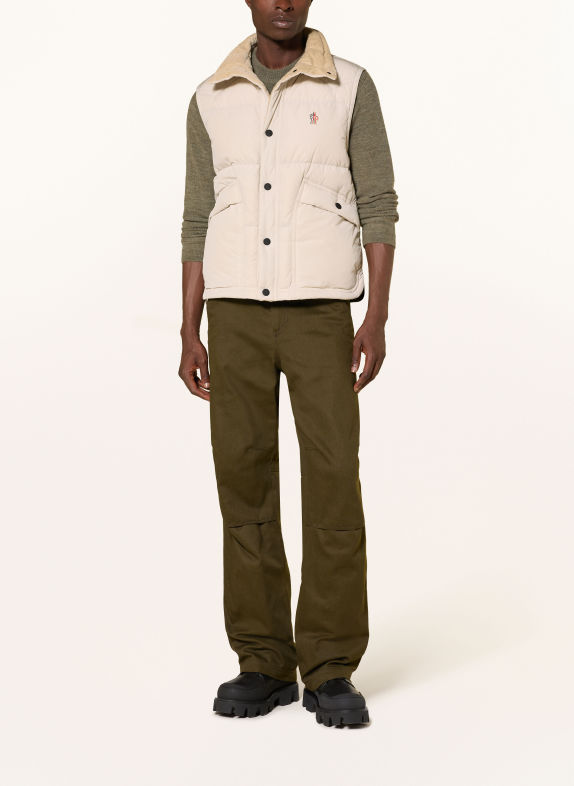 MONCLER GRENOBLE EVANS Down vest BEIGE