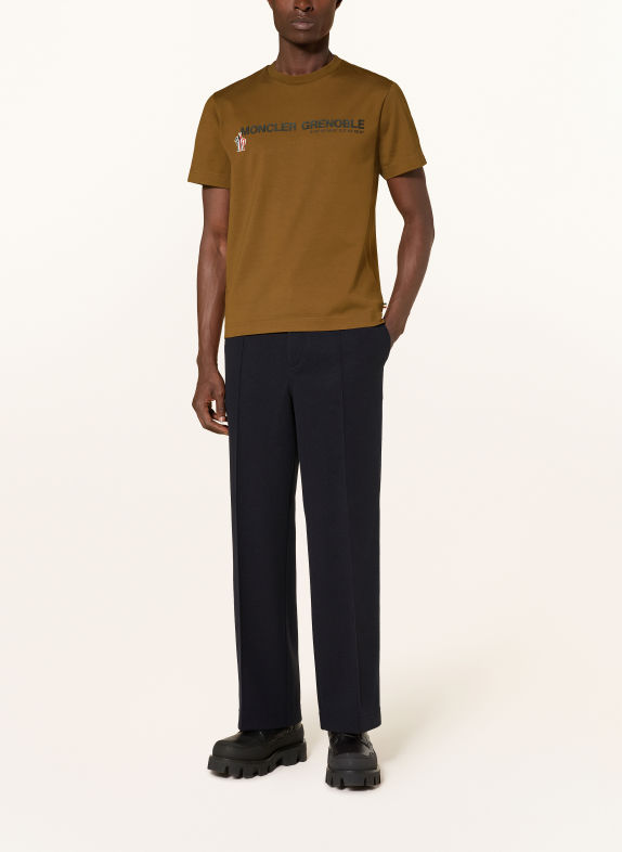 MONCLER GRENOBLE T-shirt BROWN / DARK RED / BLACK