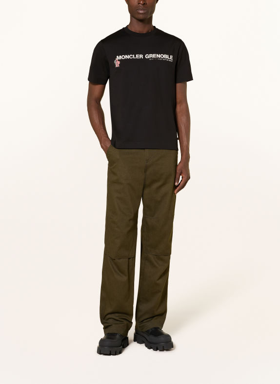MONCLER GRENOBLE T-shirt BLACK / DARK RED / WHITE