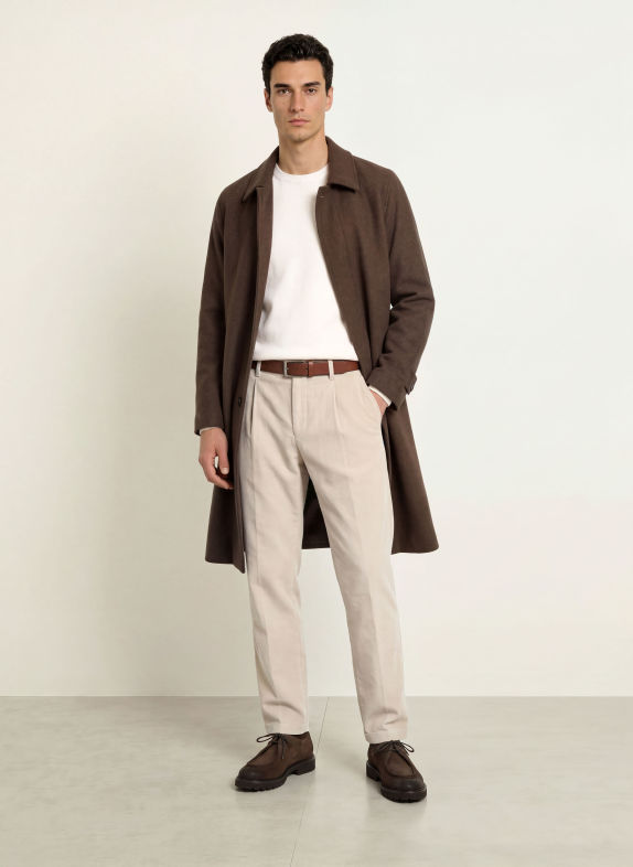 STRELLSON Pantaloni de costum TOMEO Regular Fit din catifea 103 Natural 103