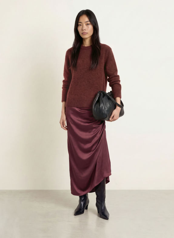 TIGER OF SWEDEN CLEO Sweater with Mohair DARK RED