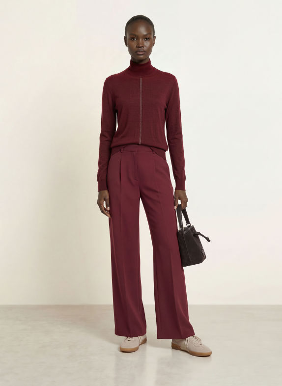 BOSS Pullover FAGHETTINI DUNKELROT