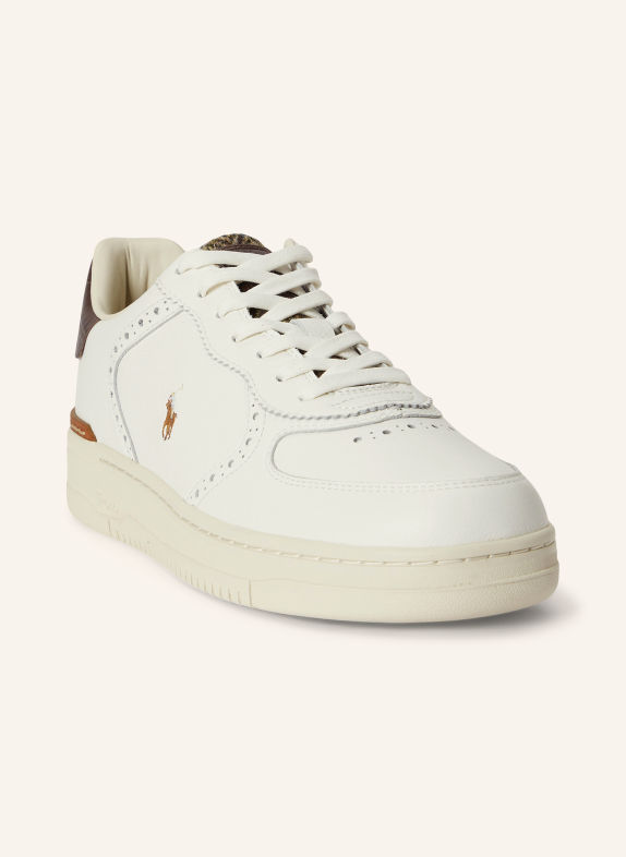 POLO RALPH LAUREN Adidași ALB / MARO ÎNCHIS / MARO
