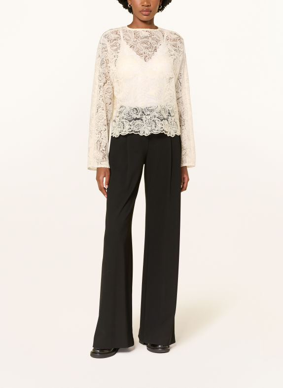 KARO KAUER Lace shirt blouse CREAM