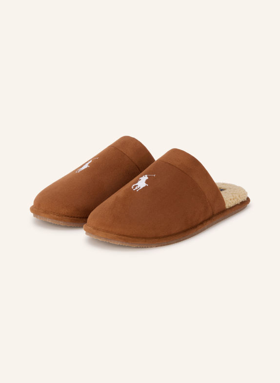 POLO RALPH LAUREN Chaussons KLARENCE MARRON