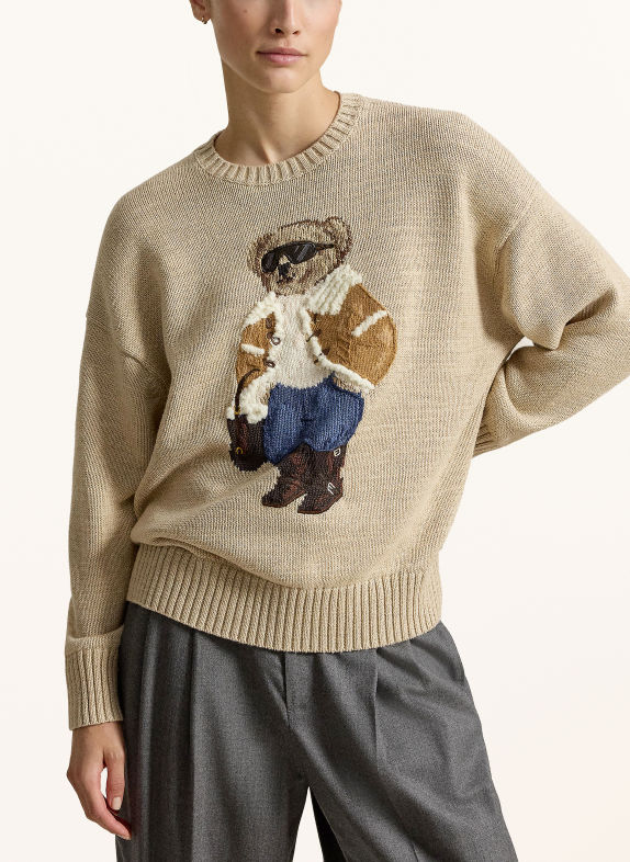 POLO RALPH LAUREN Svetry BÉŽOVÁ / HNĚDÁ / MODRÁ