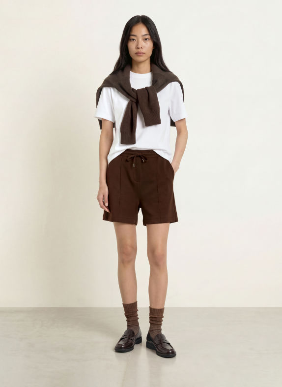 OPUS Sweatshort MELANE CLUB MARRON FONCÉ