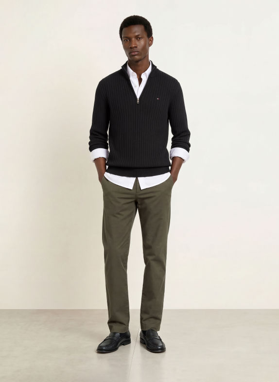 TOMMY HILFIGER Troyer SCHWARZ