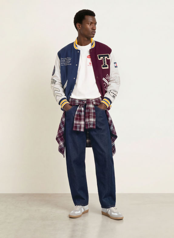 TOMMY JEANS T-shirt WHITE / DARK RED