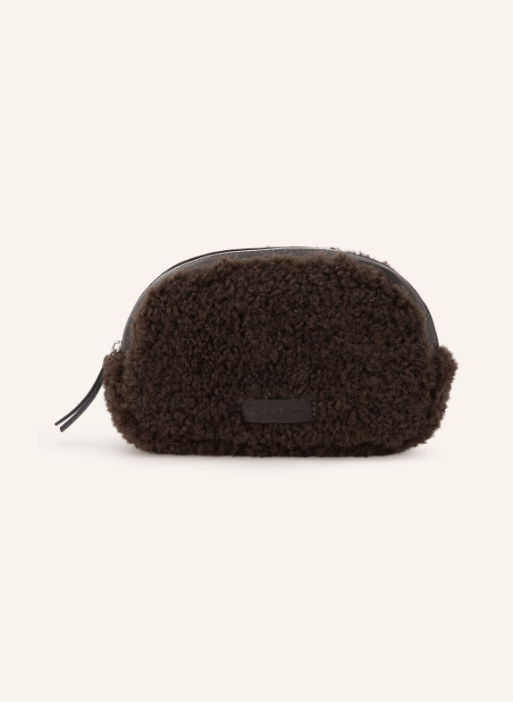 Marc O'Polo Trousse de maquillage en fourrure synthétique MARRON FONCÉ
