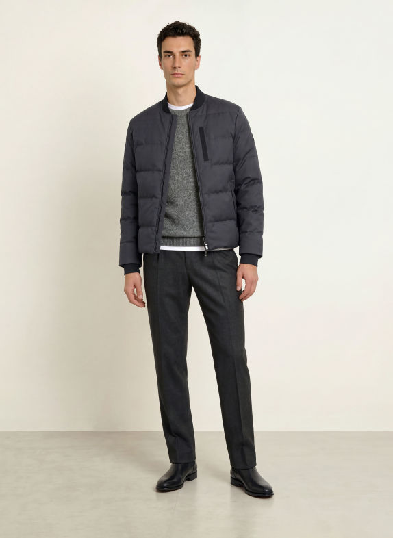 TIGER OF SWEDEN Daunenjacke JOSSU DUNKELGRAU / SCHWARZ